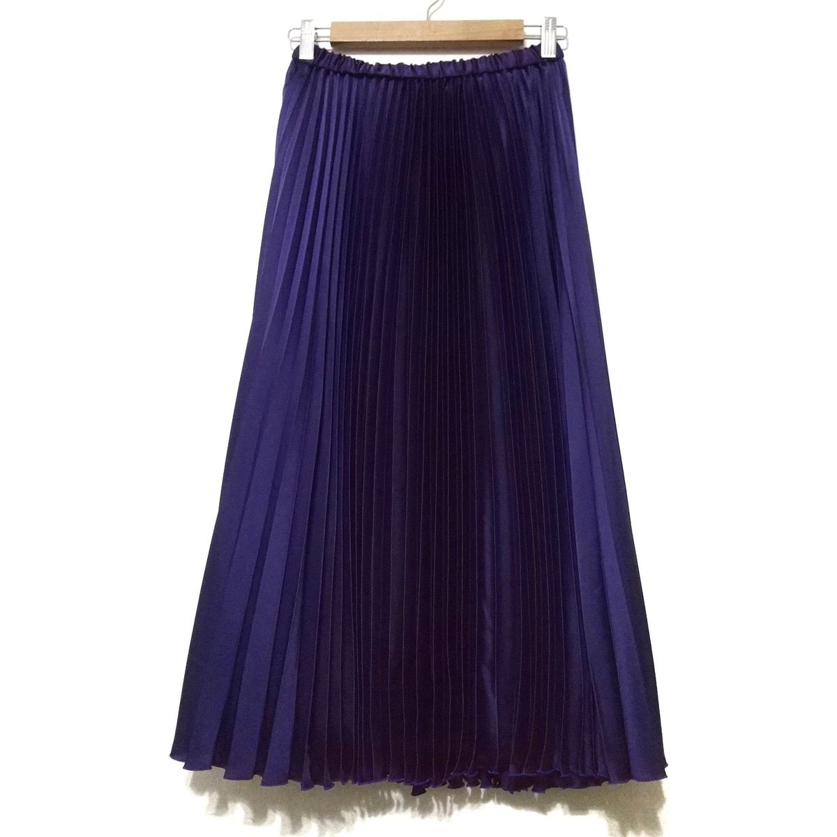 UNITED ARROWS ユナイテッドアローズ ロングスカート サイズ36 S レディース - パープル プリーツ