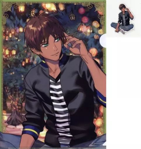 中古】クリアファイル 愛島セシル A4クリアファイル＆ステッカー