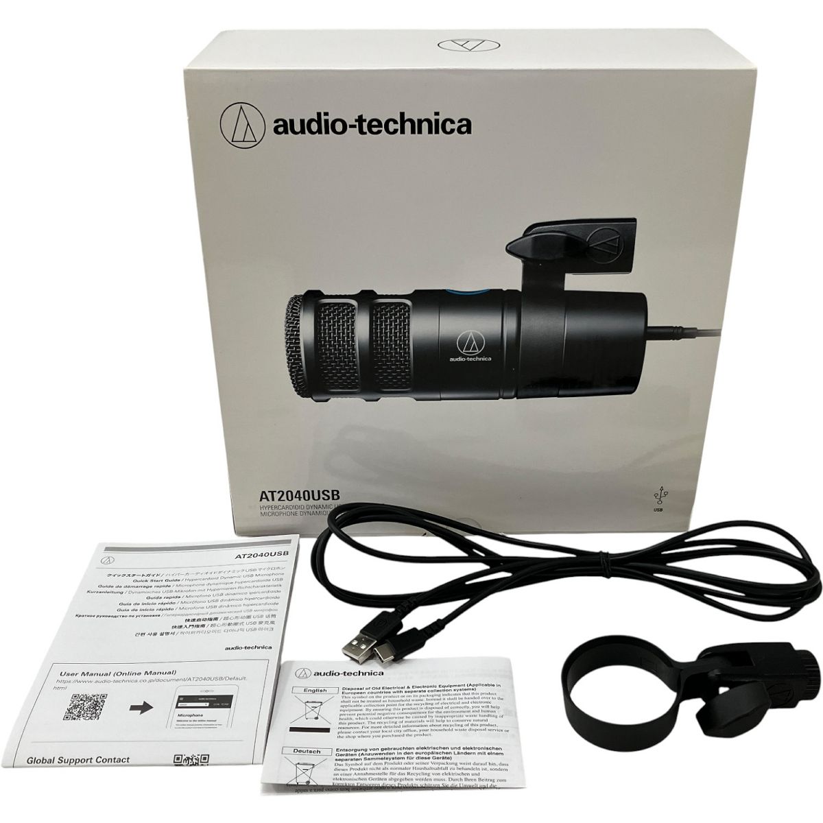オーディオテクニカ AT2040USB USBマイク 中古 Audio-Technica AT2040USB オーディオテクニカ コンデンサー