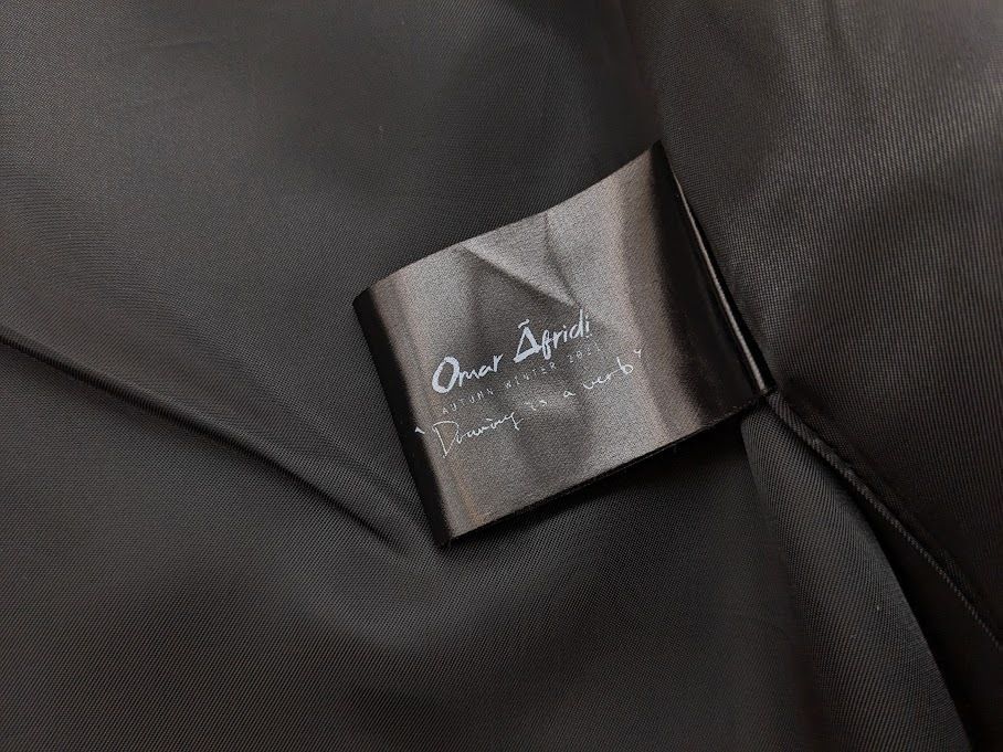 65 Omar Afridi オマールアフリディ レザー コート 切り替え ボルドー