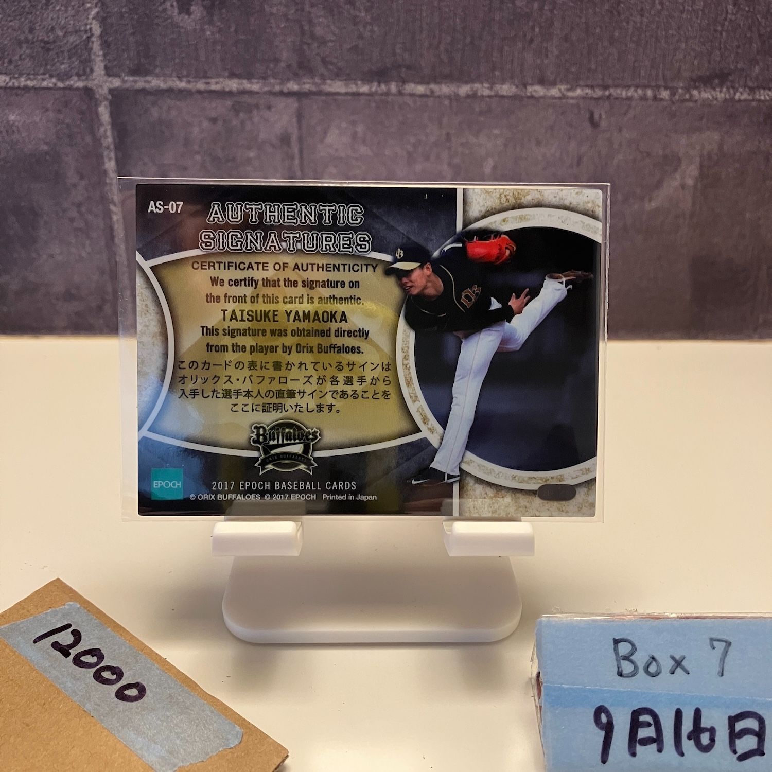 2017 EPOCH Holospectra 山岡泰輔 46 48 直筆サイン オリックスバファローズ カード UP786_INFO