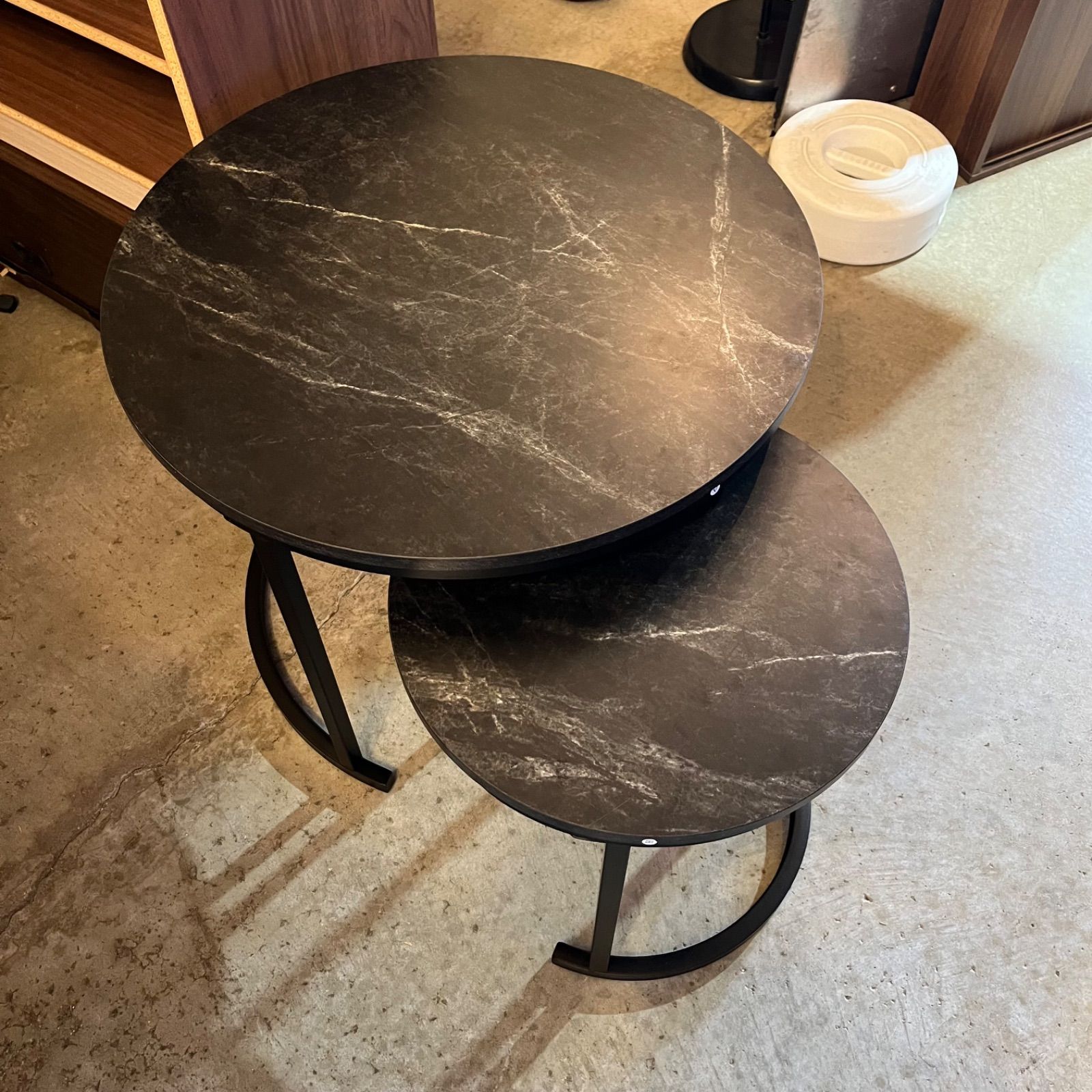 Mサイズ]LOWYA 大理石柄 ローテーブル ネストテーブル LOWYA ネスト