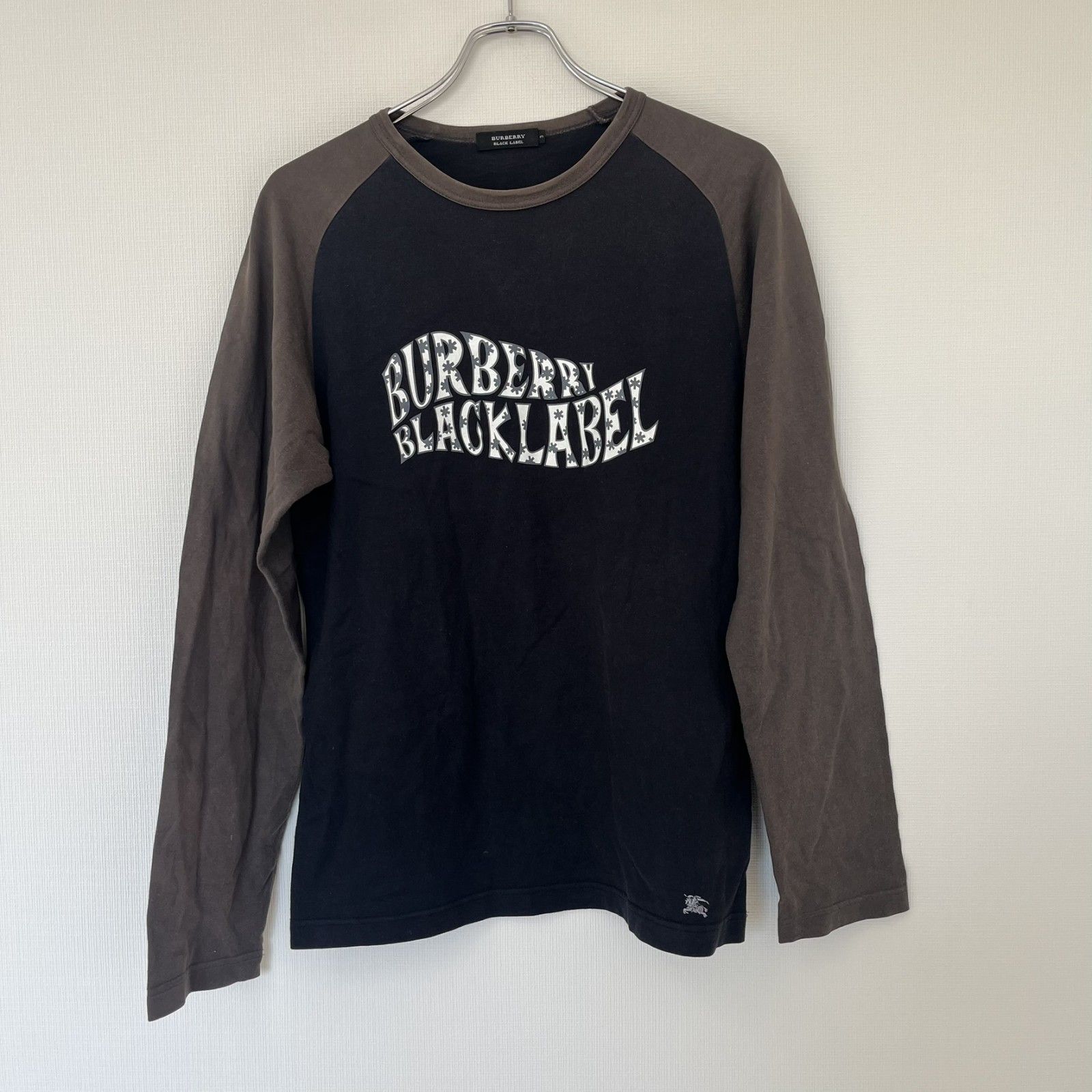 BURBERRY】バーバリー Tシャツ 長袖 トップス ロゴT ブラック系 バイ 
