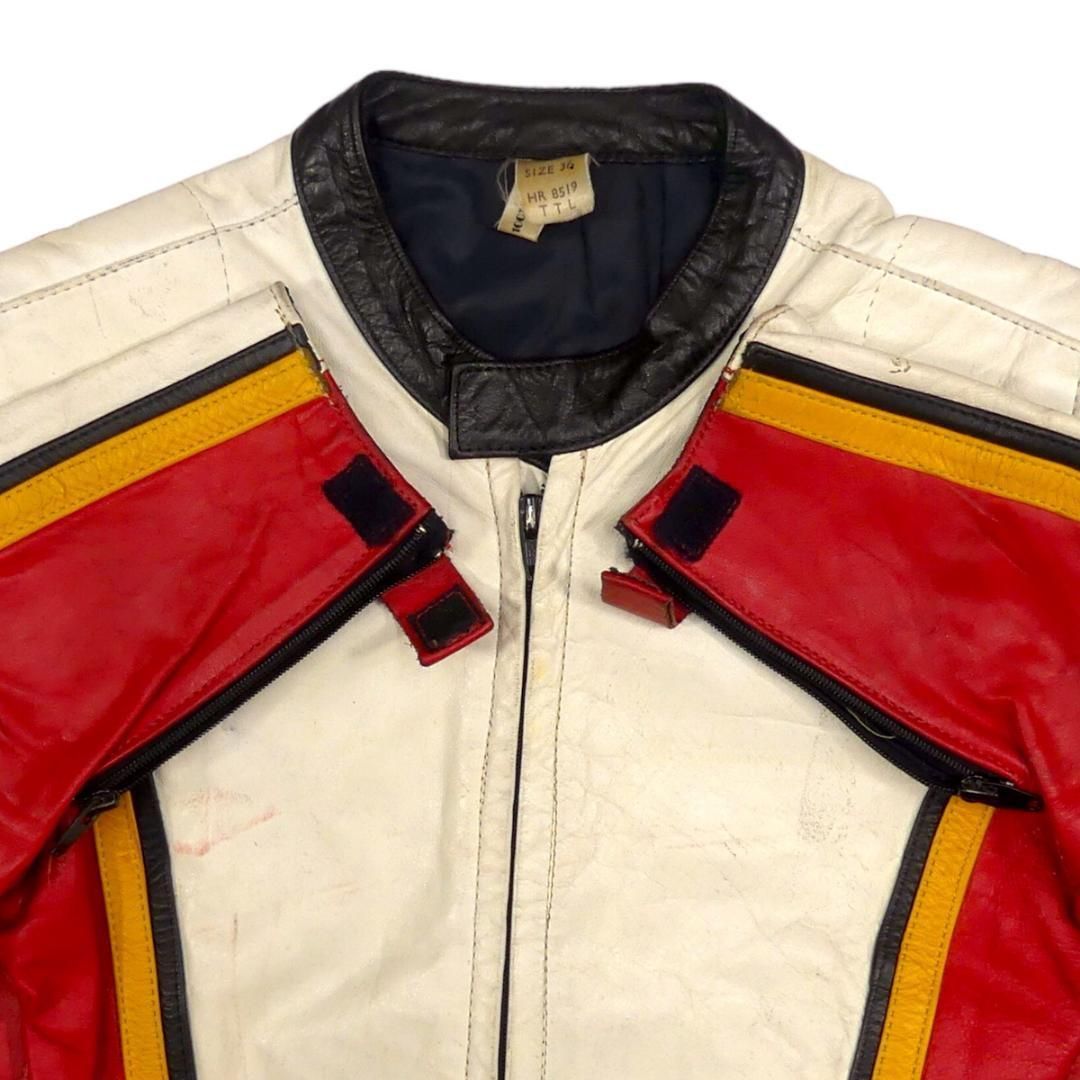 ヴィンテージ レザーレーシングウェア 革ツナギ レーシングスーツ デサント 即購入不可 VANSON レーシングスーツ レザー 革ツナギ バンソン