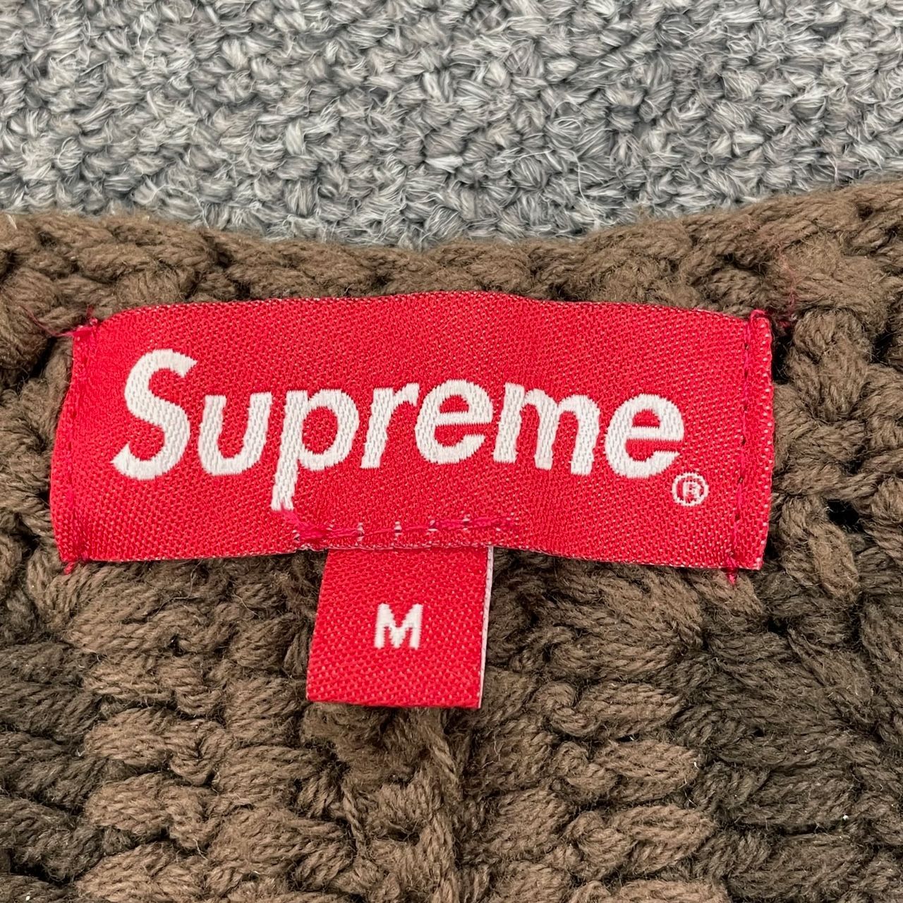 SUPREME 22SS Hand Crocheted Sweater ハンド クロシェット セーター クルーネック ニット シュプリーム ブラウン  M - メルカリ