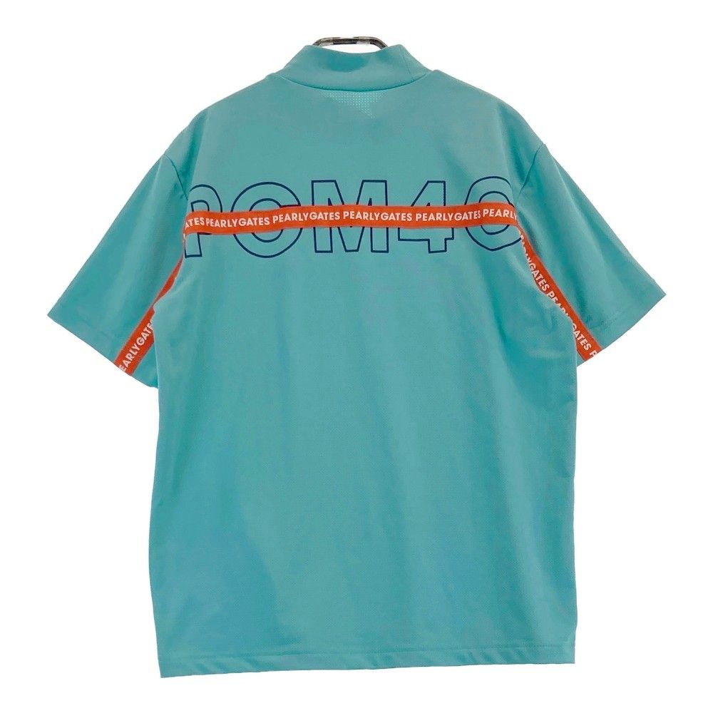 サイズ 5 PEARLY GATES パーリーゲイツ ハイネック 半袖Tシャツ ブルー系 240101372904 ゴルフウェア メンズ ストスト