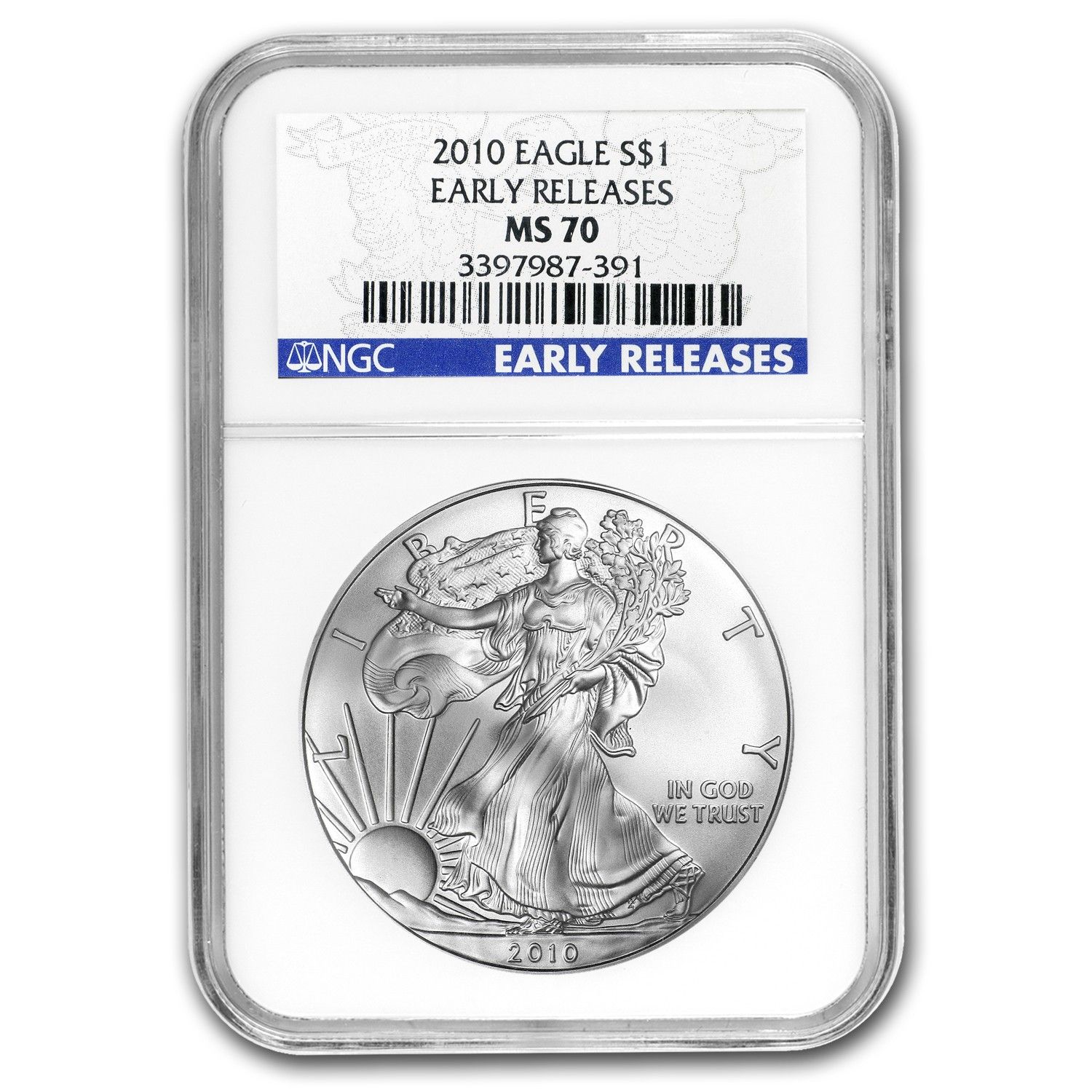 2010 American Silver Eagle MS-70 NGC Early Releases
