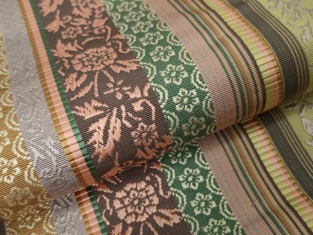 平和屋本店□極上 男性 本場筑前博多織 角帯 芳彩 証紙・共箱付き 逸品