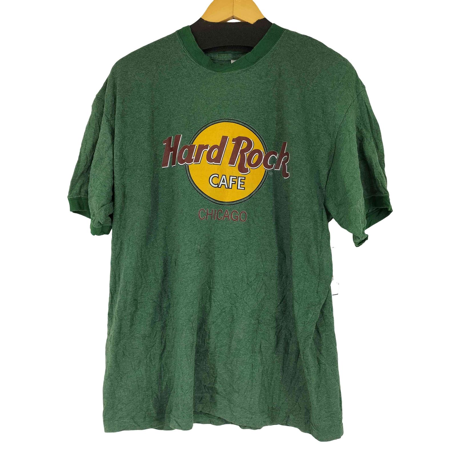 ハードロックカフェ Hard Rock Cafe MADE IN USA ロゴプリント リンガーTシャツ メンズ JPN：L 