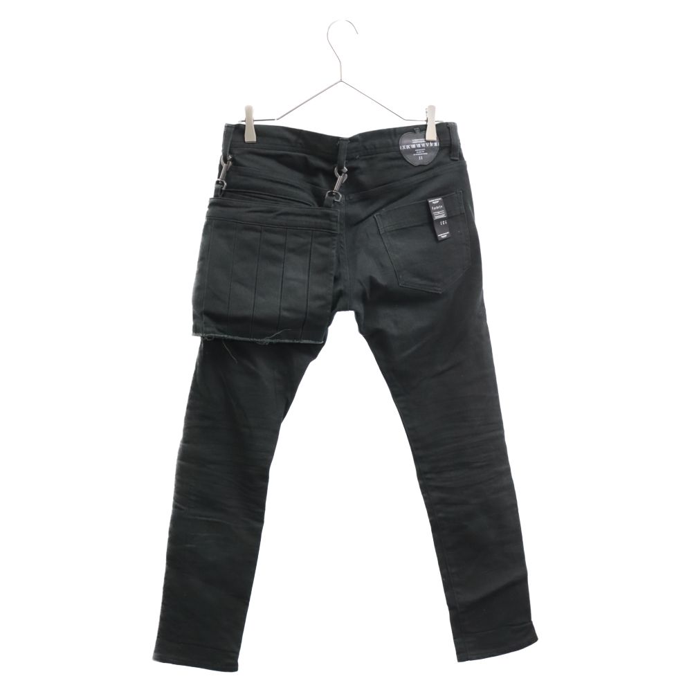 良品】SHAREEF・シャリーフ・オーバーエプロン・黒・2サイズ