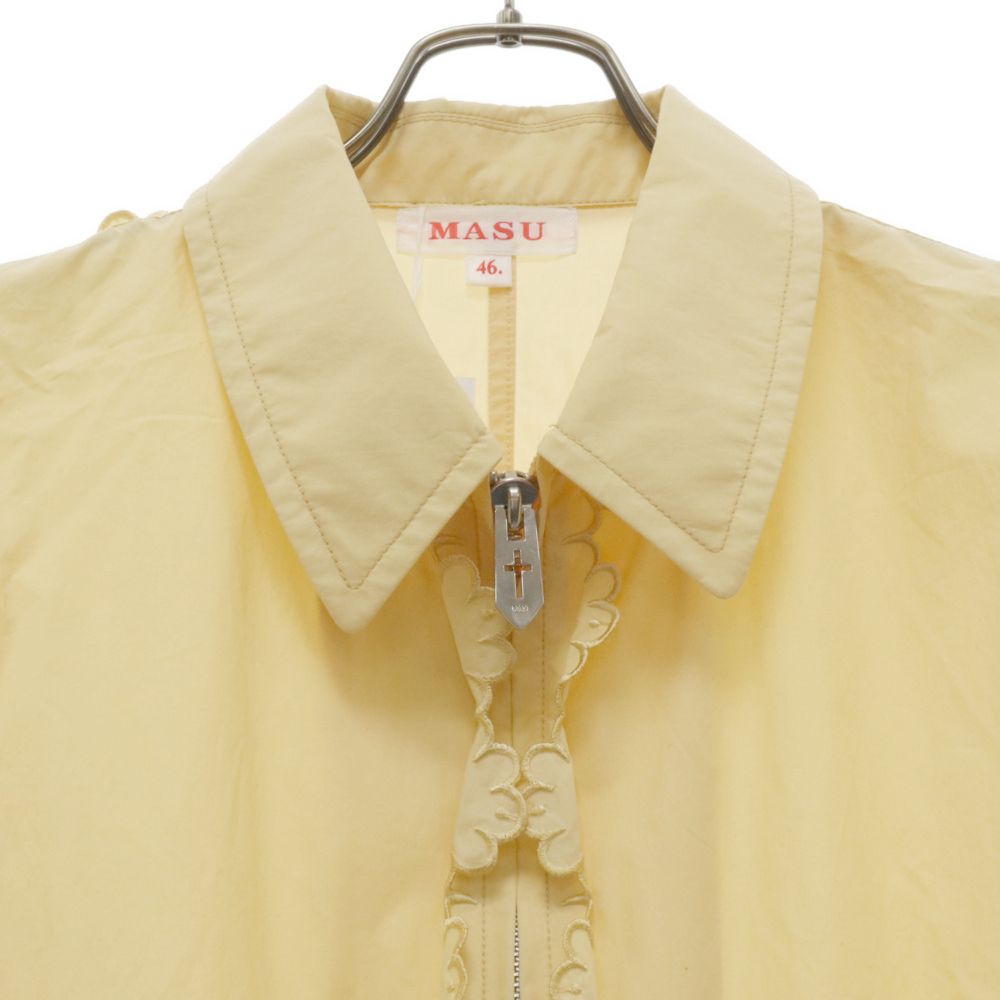 MASU エムエーエスユー SCALLOP BLOUSON スカラップ ジップアップ ブルゾン イエロー MSSS-BL0322 MASU (エムエーエスユー) SCALLOP BLOUSON スカラップ ジップアップ