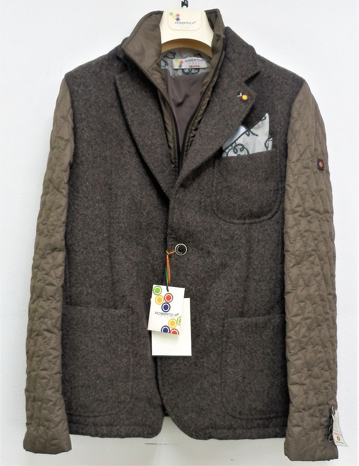 【新品】ロベルトペペ ROBERTO Pラグジュアリー中綿ジャケット イタリア製 ロベルトペペ ROBERTO P ラグジュアリー 中綿ジャケット イタリア製