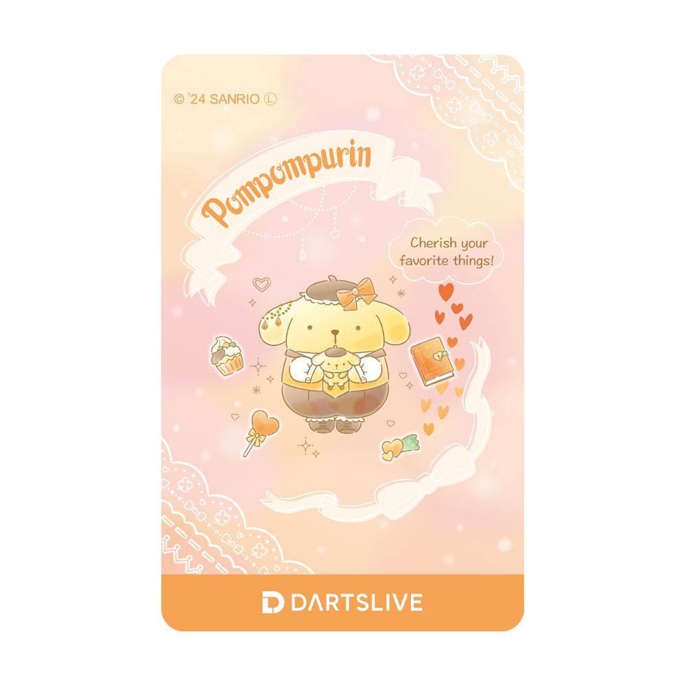 ★【廃番レア】Sanrio characters ダーツセット with DARTSLIVE CARD ポムポムプリン(ダーツ バレル)