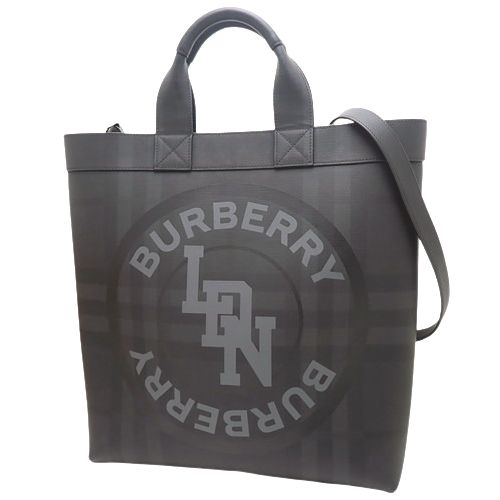BURBERRY バーバリー ロゴグラフィックロンドンチェック トートバッグ