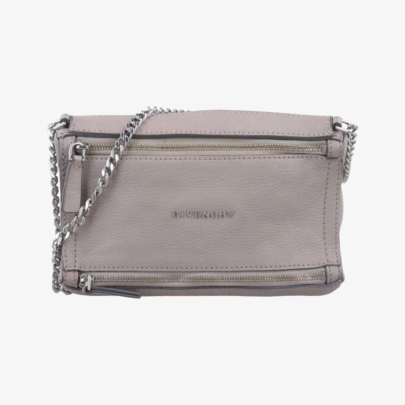 ジバンシーGivenchyパンドラグレーレザーEF E 0186