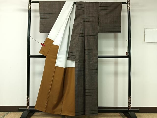 平和屋着物□本場大島紬 7マルキ 霞文 正絹 逸品 CAAR6257kb 平和屋着物