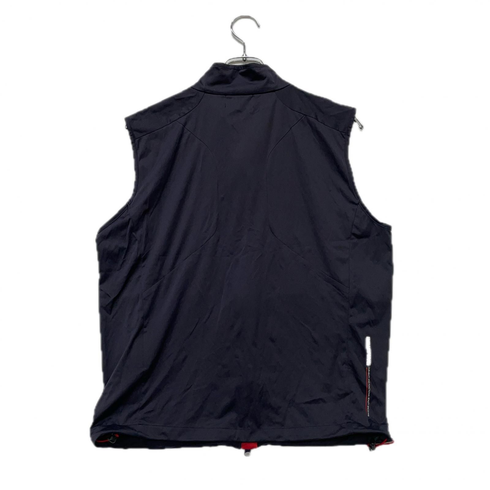 メンズ ブリーフィング BRIEFING ベスト M ネイビー 濃紺 薄手 ダブルジップ ドローコード