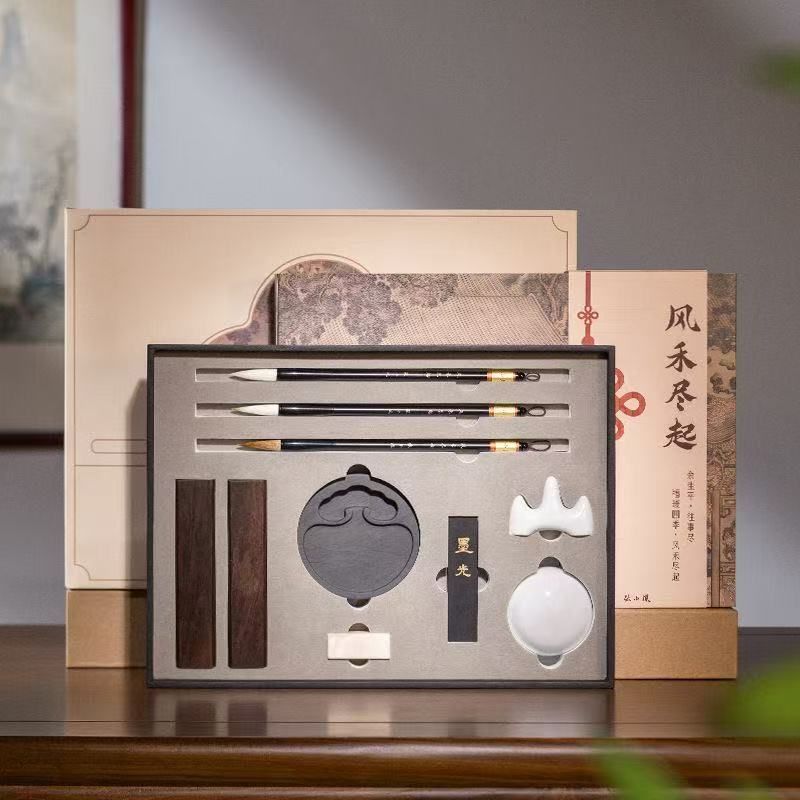 風禾尽起 ふうかじんき 文房四宝全套セット 小学生 初心者向け入門用 書道 毛筆 大人も使用可 ギフトボックス