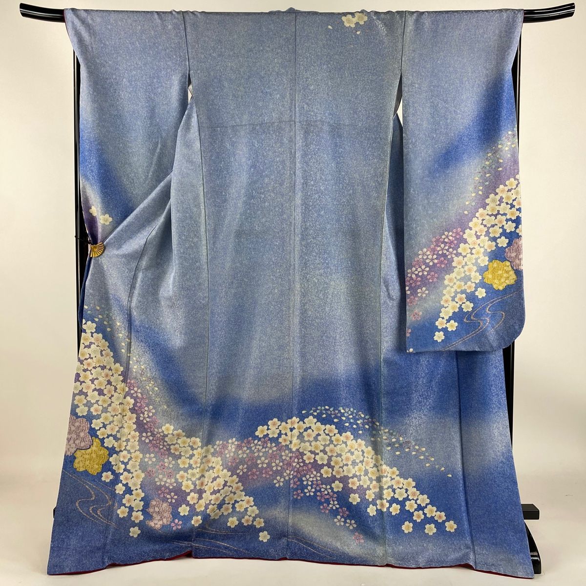 振袖 身長147-162cm 鮮やかな青　正絹　古典 振袖 身長147-162cm 鮮やかな青 正絹 古典