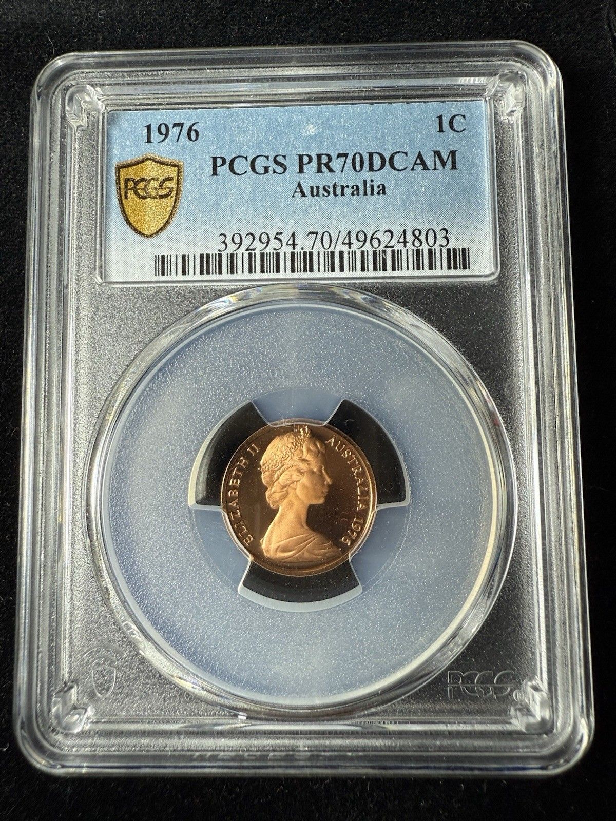 1976 Atralia 1 Cent Proof Graded PR 70 DCAM PCGS PF70 UCAM GOLD SHIELD SKU3658