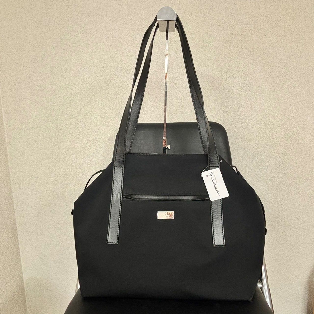 GUCCI グッチ　トートバッグ　A4可　キャンバス　ブラック　I999 GUCCI グッチ トートバッグ キャンバス レザー 黒 999肩掛け可