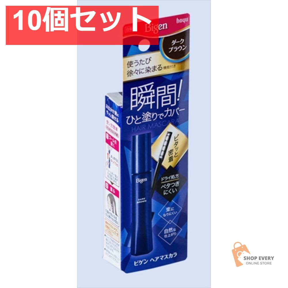 ビゲン ヘアマスカラダークブラウン15ML 10個セット まとめ売り