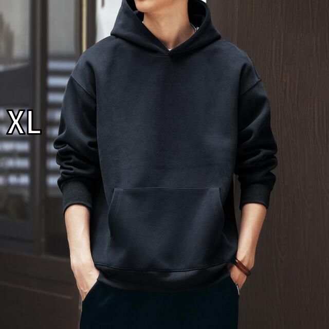 XL 秋冬 コーデ メンズ 服 シンプル ファッション オシャレ 大人 かっこいい 大きいサイズ ストリート 紳士服 ヘビー ベーシックフード付き スウェットシャツ パーカー トップス ジャケット