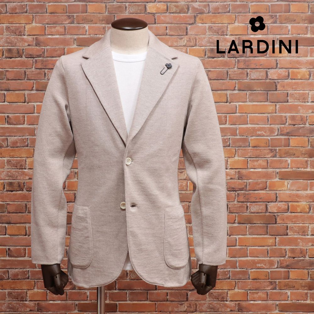 24AW/LARDINI/Sサイズ/ニットジャケット IVLJM56 IV63000 上質