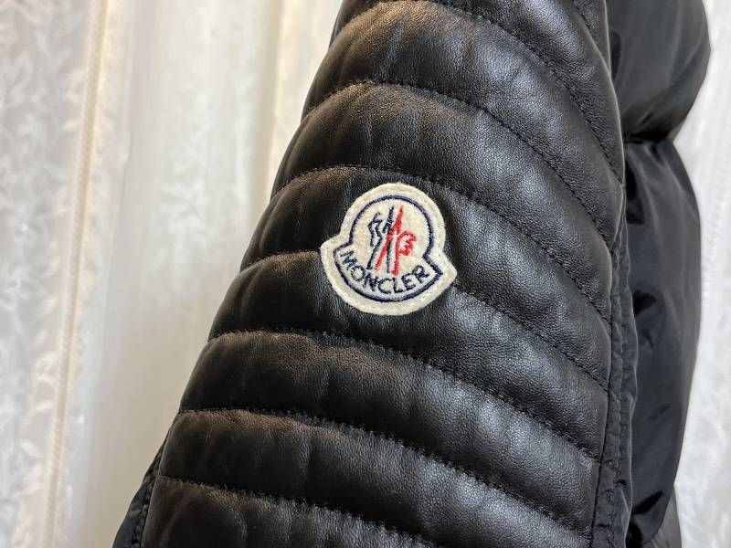 MONCLER KERKYRA モンクレール ダウンジャケット ライダース レザー