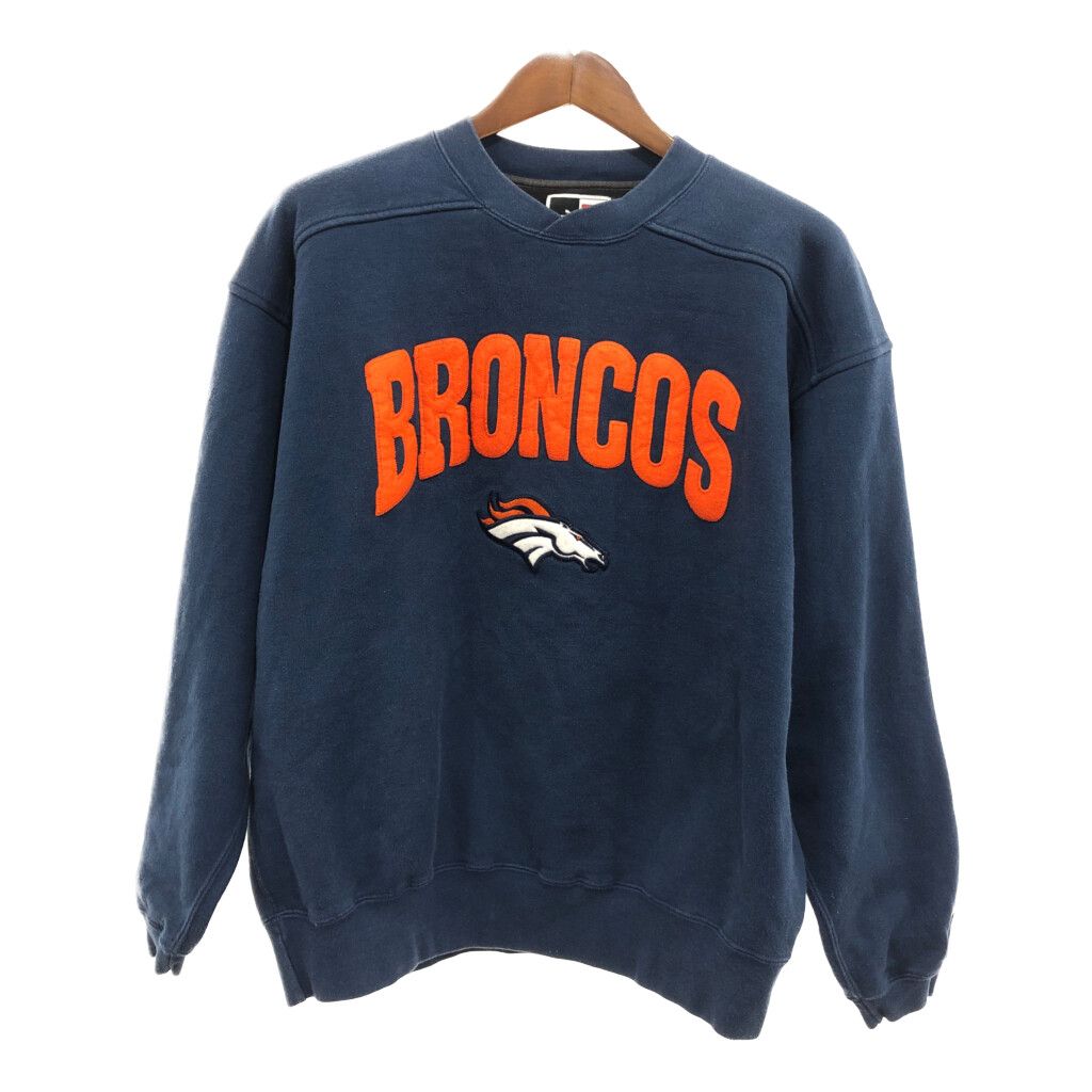 2000年代 PUMA プーマ NFL デンバー・ブロンコス スウェット プロチーム ネイビー (メンズ L) 中古 古着 Q0601