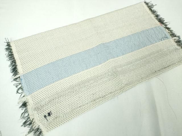 平和屋本店□極上 白鷹お召 単衣 反端付き 逸品 未使用 DZAA3379kh5