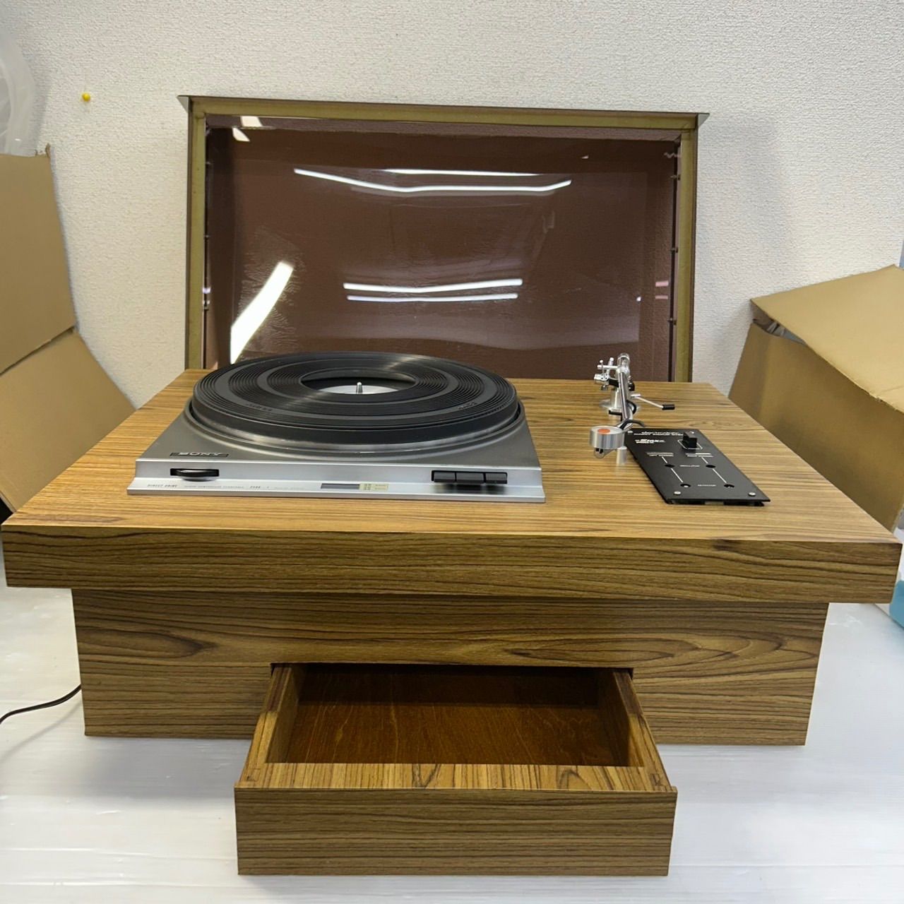 SONY PSE-2500 ターンテーブル STAX スタックス CP-X コンデンサー型 ダイレクト ソニー トーンアーム UA-70 70年代 STAX スタックス POD-XE カートリッジ用 発振検波器 ダイレクトピックアップシステム