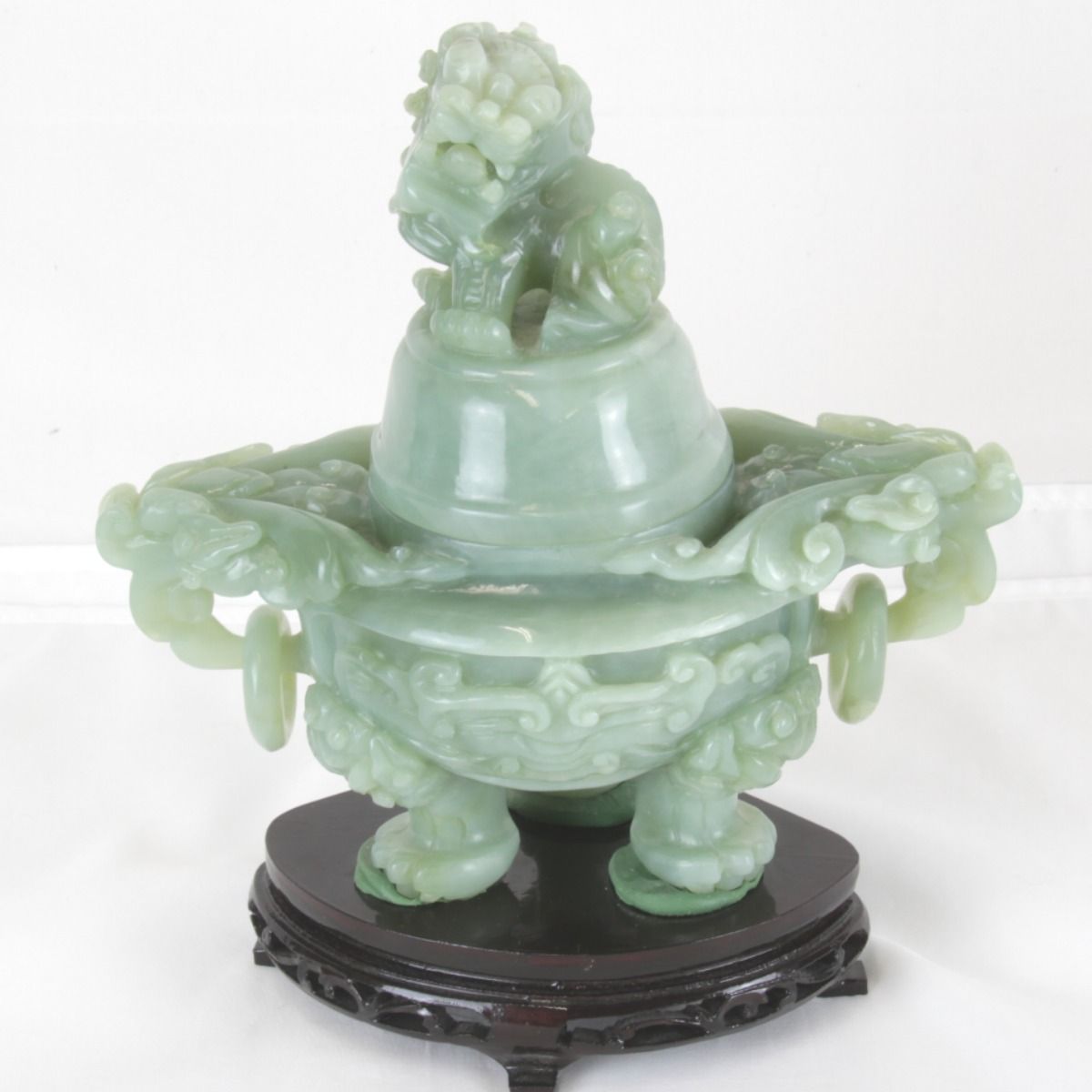 翡翠 香炉 その他雑貨 ヒスイ グリーン 古美術 工芸品 三つ足 骨董品