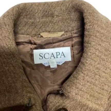 SCAPA ロングコート イタリア生地 アンゴラ混 オーバーサイズ ステンカラー