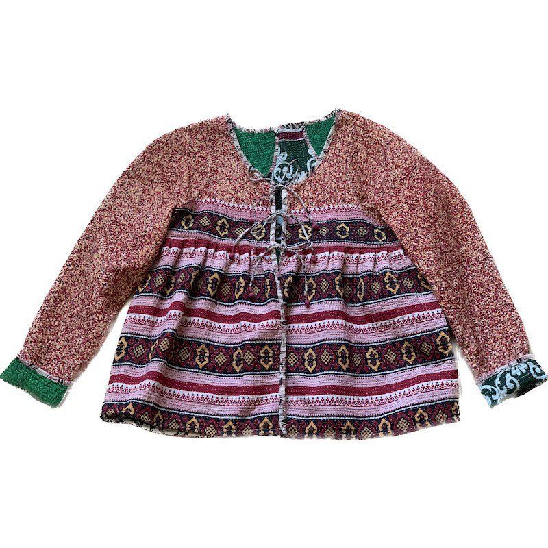 Vintage Kantha quilt Rabari jacket I / ビンテージ カンタキルト ラ