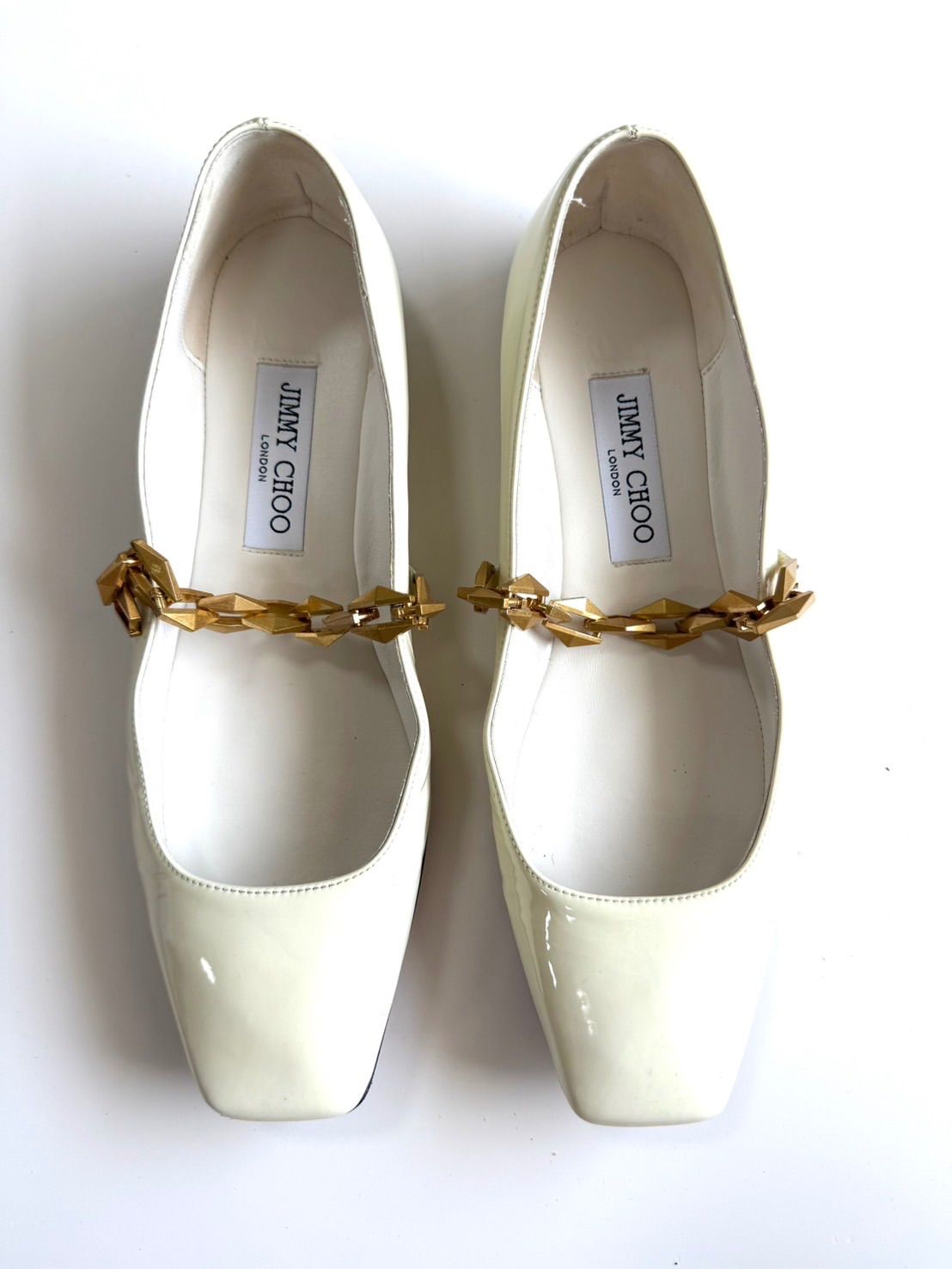 箱付き】JIMMY CHOO DIAMOND TILDA FLAT パテントレザー