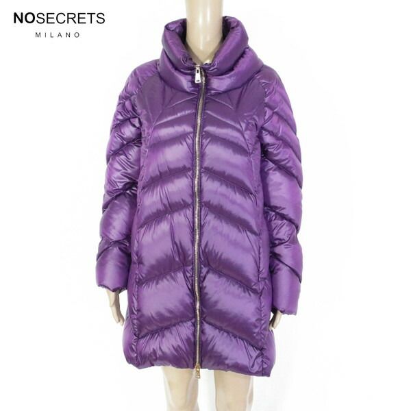 75%OFF ノーシークレッツ SNOW SECRET コート 42 ECO156 Mサイズ パープル レディース ダウンコート アウター