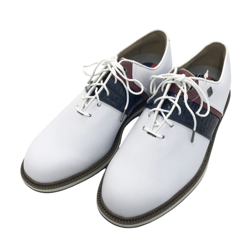 FootJoy ホワイト 26.5センチ ゴルフシューズ　レザーウイングチップ FootJoy ホワイト 26.5センチ ゴルフシューズ レザーウイングチップ