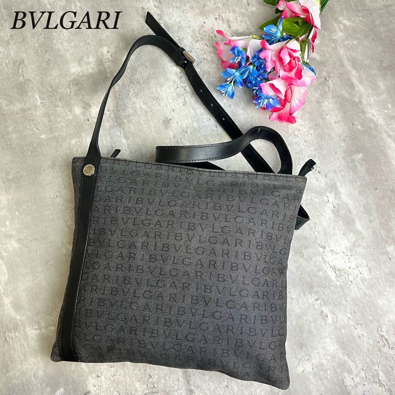 のオシャレな ✨美品 BVLGARI ショルダーバッグ✨ キャンバス メンズ