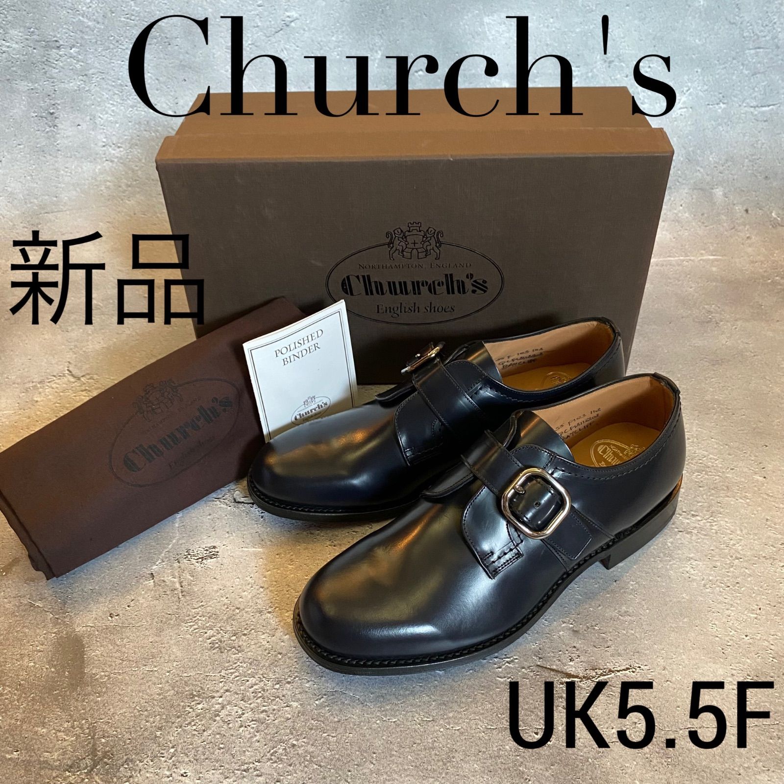 新品 Church's シングルモンクストラップ ポリッシュドバインダー 革靴