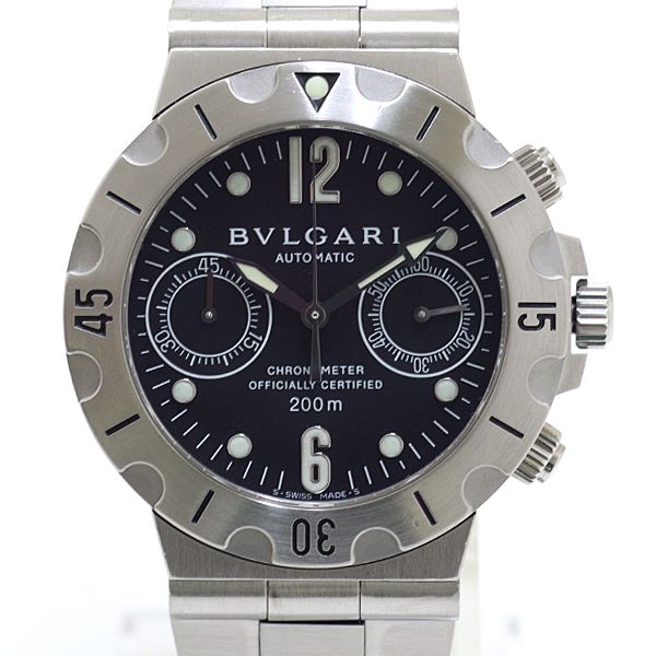 BVLGARI ブルガリ メンズ腕時計 ディアゴノ プロフェッショナル スクーバクロノ SCB38S 自動巻き 仕上げ済