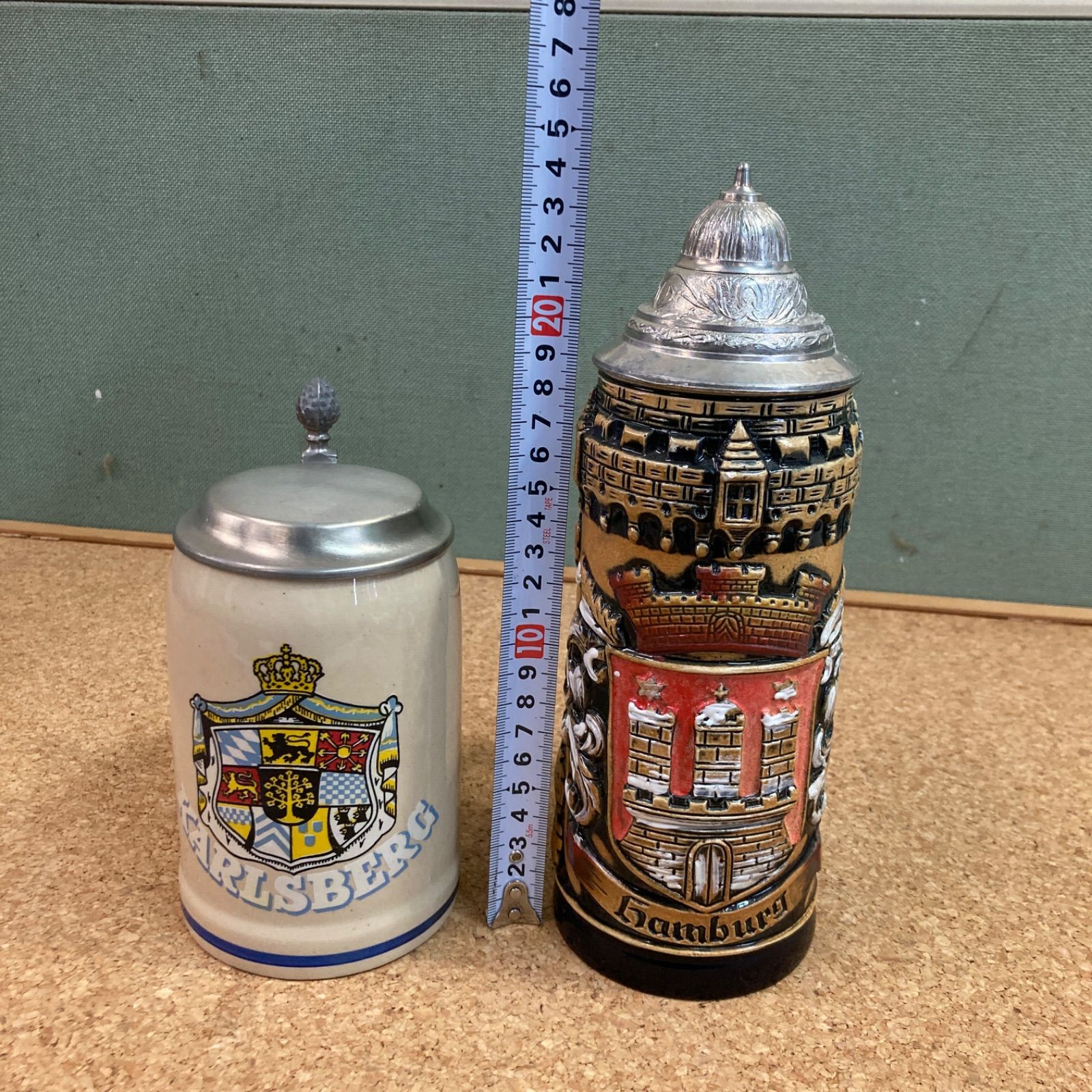 ビアジョッキ ビアマグ ドイツ製 陶器 インテリア ビールジョッキ 蓋付 