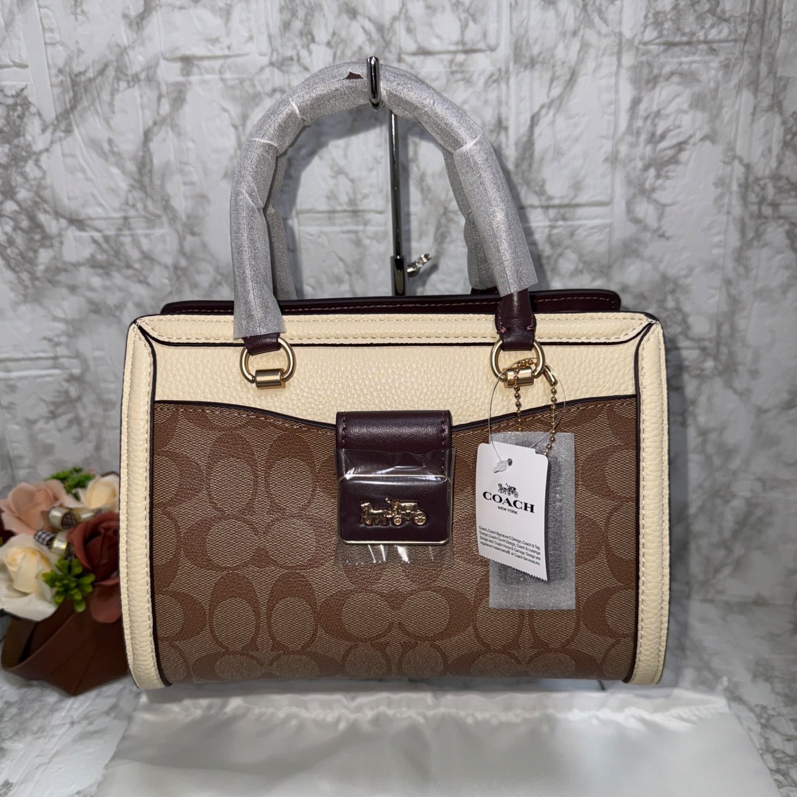 新品☆COACH グレース キャリーオール・シグネチャー キャンバスCC142 - メルカリ