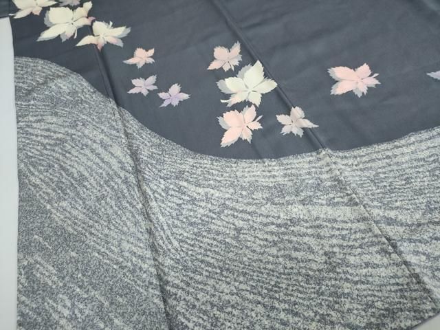 平和屋着物●訪問着　中島まさひろ　舞葉文　正絹　逸品　DAAY5339ud 平和屋着物○訪問着 中島まさひろ 舞葉文 正絹 逸品 DAAY5339ud 平和屋