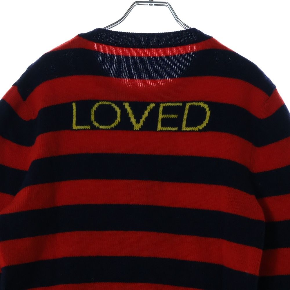 GUCCI (グッチ) Loved Bee ラブ ビー 蜂 ボーダー総柄 ウール長袖