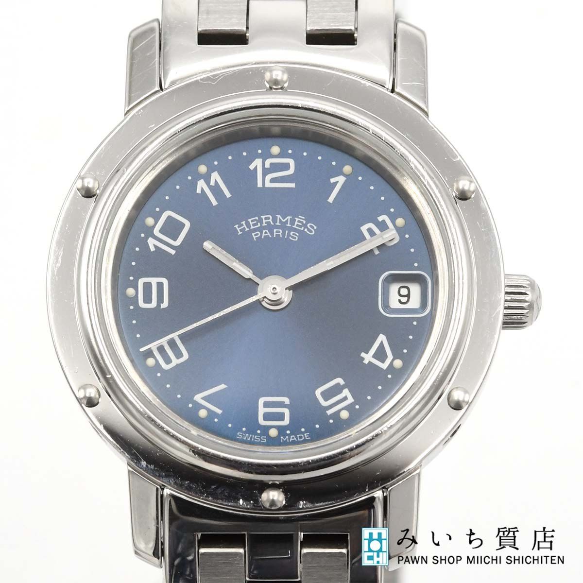 みぃエルメス時計極美品CL4.210新品電池新品仕上げ正常稼働品レディース エルメス クリッパー CL4.210 グレー レディース 時計 【中古