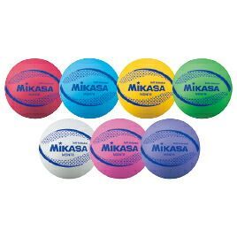 カラーソフトバレーボール ５球 紫 MSN78-V*5 ミカサ