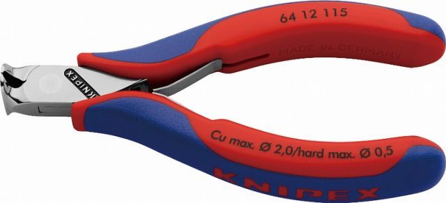 KNIPEX エレクトロニクスエンドカッティングニッパー115mmコンフォートハンドル6412-115