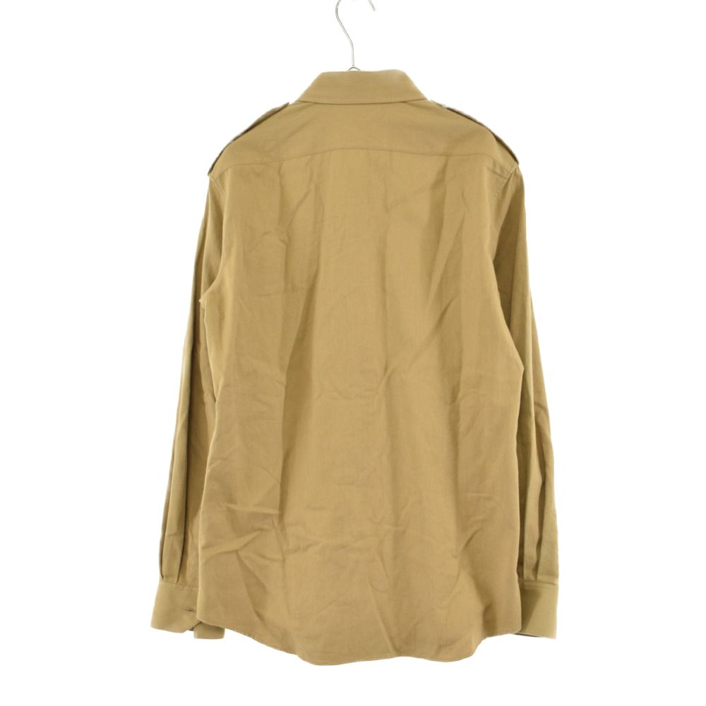 CELINE (セリーヌ) 20SS Military Shirt Lightweight Cotton Twill ミリタリーロングスリーブシャツ  ベージュ - メルカリ