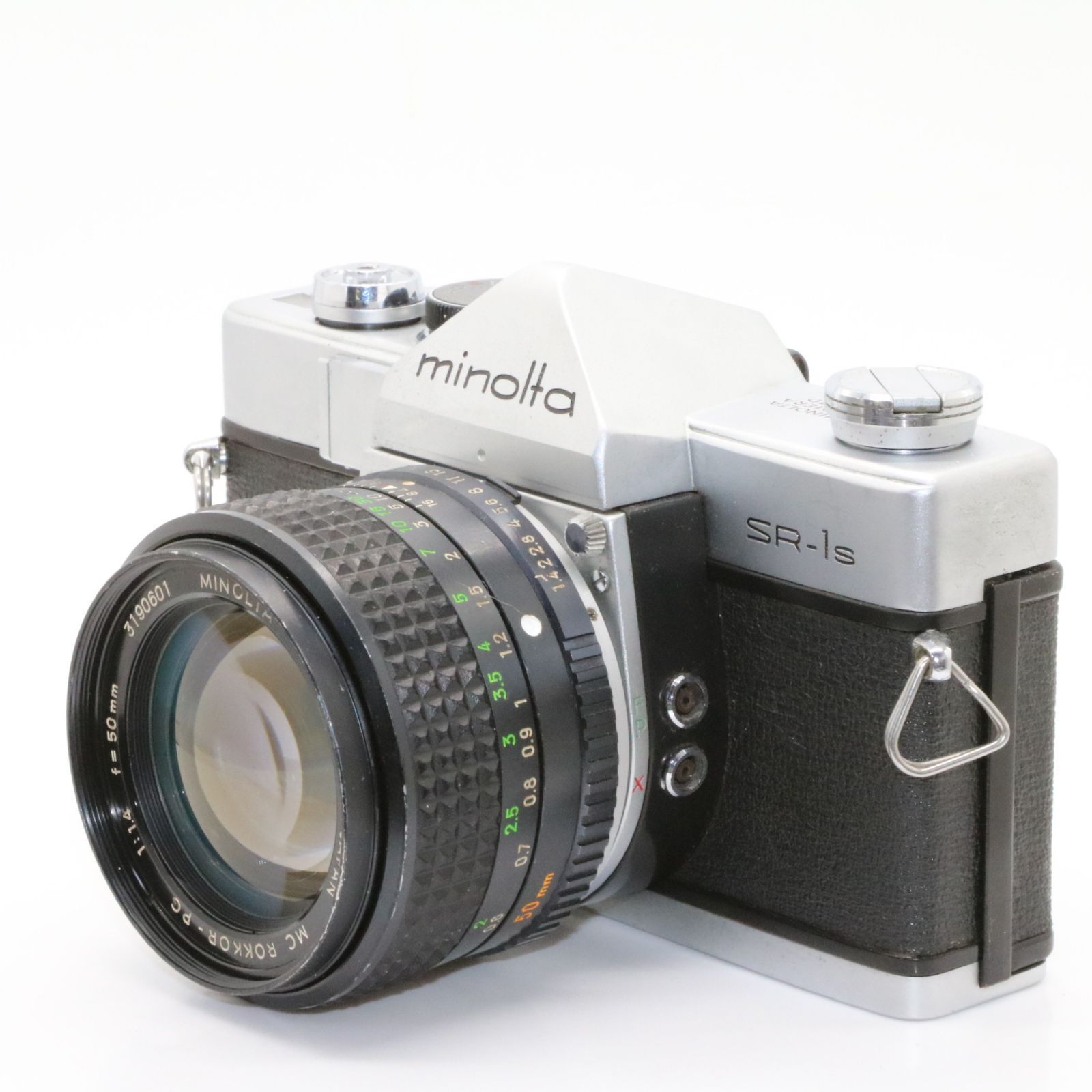 良品 MINOLTA SR-1s シルバー 一眼レフフィルムカメラ MC ROKKOR-PG